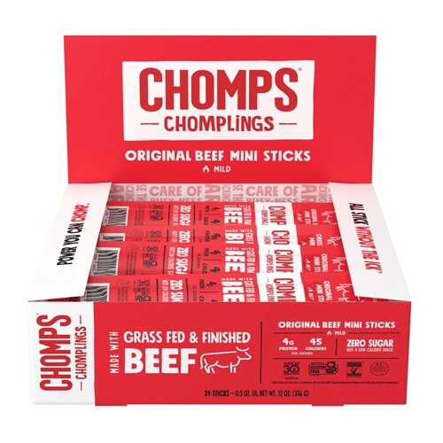 Chomps Chomplings Mini Sticks Grass-Fed Original Beef