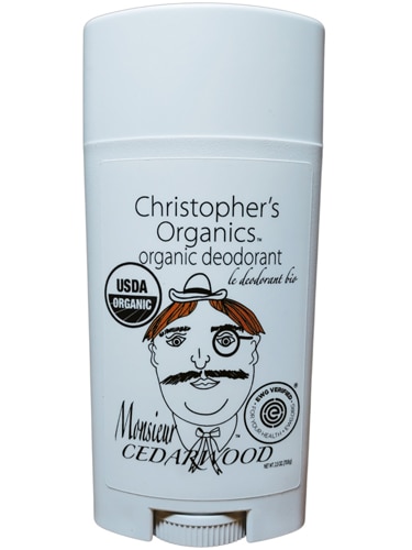 Christopher's Organics USDA Organic Deodorant - Monsieur Cedarwood
