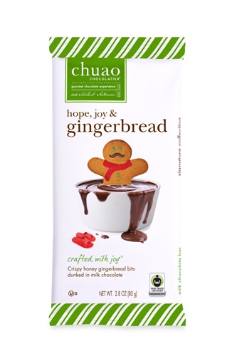 Chuao Chocolatier Chocolate Bar Hope Joy & Gingerbread