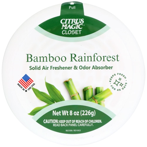 Citrus Magic Closet Odor Absorbing Solid Air Freshener Bamboo Rainforest