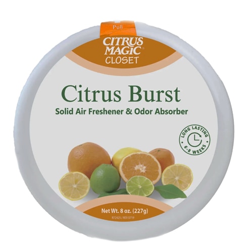 Citrus Magic Closet Odor Absorbing Solid Air Freshener Citrus Burst