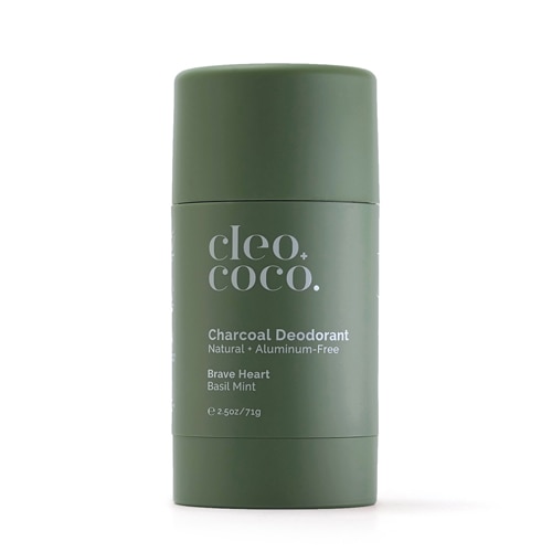 Cleo+Coco Charcoal Deodorant Aluminum Free - Brave Heart - Basil Mint