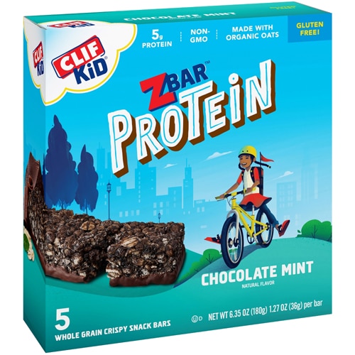 Clif Bar Gluten Free Kid ZBar Protein Bars Chocolate Mint