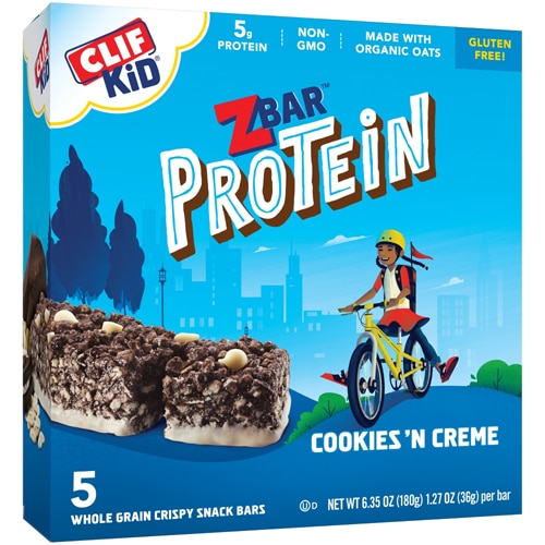 Clif Bar Gluten Free Kid ZBar Protein Bars Cookies N Creme