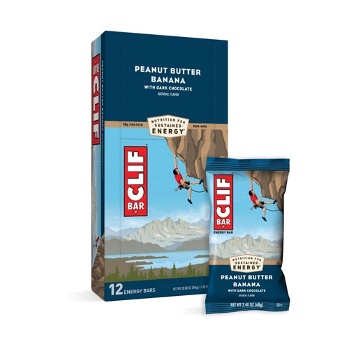 Clif Bar Non-GMO Energy Bars Peanut Butter Banana with Dark Chocolate