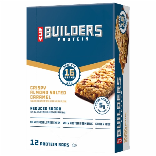 Clif Builders Low Sugar Gluten Free Crispy Almond Salted Caramel