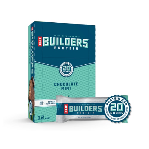 Clif Gluten Free Builders Plant-Based Protein Bars Chocolate Mint