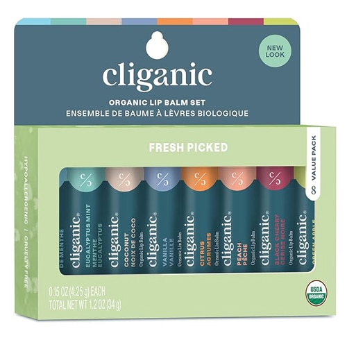 Cliganic Organic Lip Balm Multipack Fresh Picked