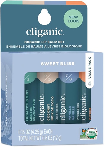 Cliganic Organic Lip Balm Multipack Sweet Bliss