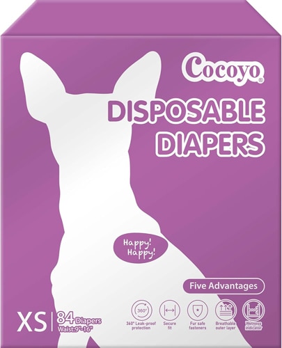 Cocoyo Dog Disposable Diapers Female Doggie 84 Diapers - Extra Small