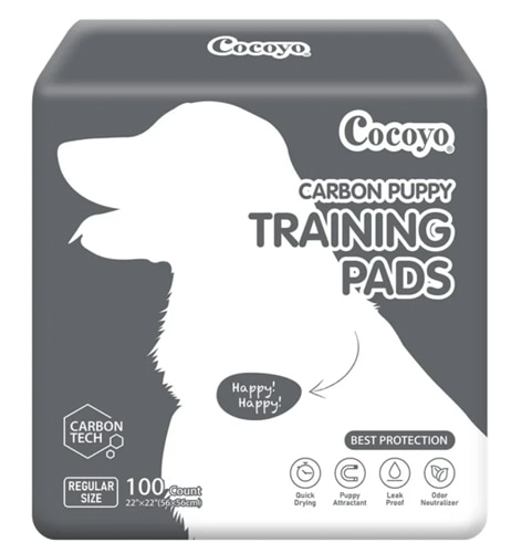 Cocoyo Dog Training Pads Carbon Eliminating Urine Odor 22x22 Inch