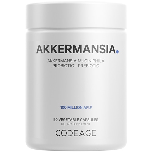 Codeage Akkermansia Muciniphila 100 Million AFU - Daily Synbiotic Probiotic Chicory Inulin