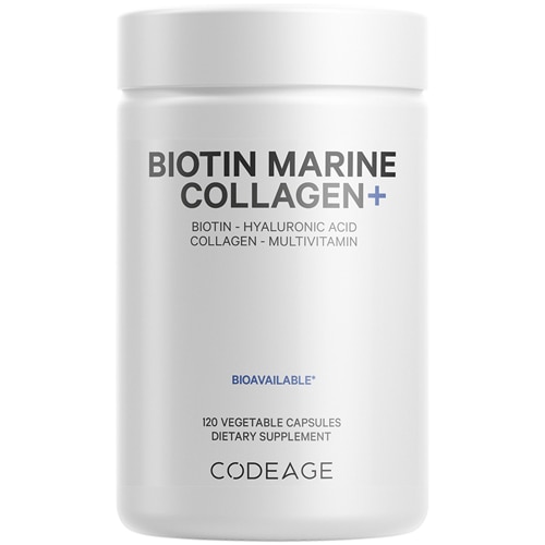 Codeage Biotin Marine Collagen Peptides with Vitamin C E and Hyaluronic Acid