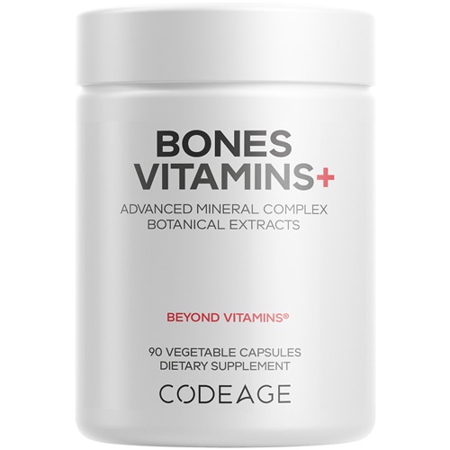 Codeage Bones Vitamins+ Vitamin C-D3-K2 - Calcium-Magnesium-L-Lysine-Boron-Resveratrol