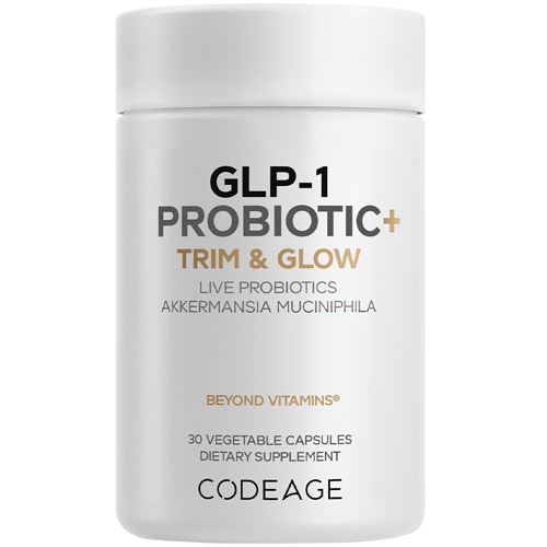 Codeage GLP-1 Probiotic+ Live Probiotics Akkermansia Chicory Inulin Prebiotics Postbiotics