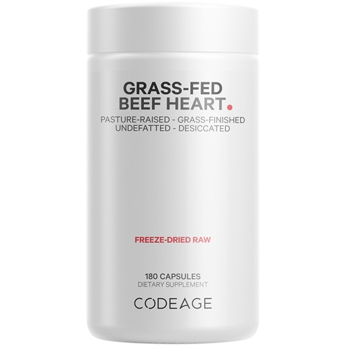 Codeage Grass Fed Beef Heart - Bovine Glandular Superfood Supplement