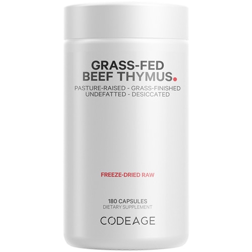 Codeage Grass-Fed Beef Thymus-Freeze-Dried-Non-Defatted-Desiccated Glandular Supplement