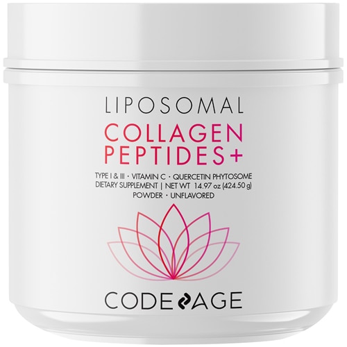 Codeage Liposomal Collagen Peptides + Vitamin C & Quercetin Powder Supplement Unflavored