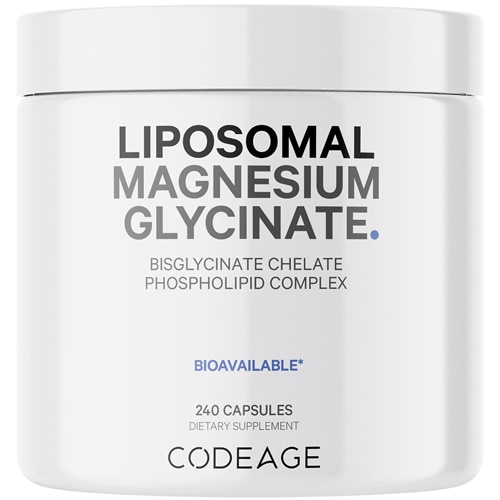 Codeage Liposomal Magnesium Bisglycinate Chelate Mineral Supplement BioMag Phospholipids