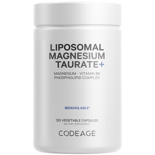 Codeage Liposomal Magnesium Taurate+ Mineral Supplement - Vitamin B6 - Liposomal Blend - Vegan