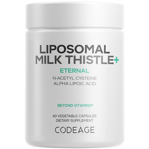 Codeage Liposomal Milk Thistle+ NAC - Artichoke - Dandelion - ALA - BioPerine Black Pepper