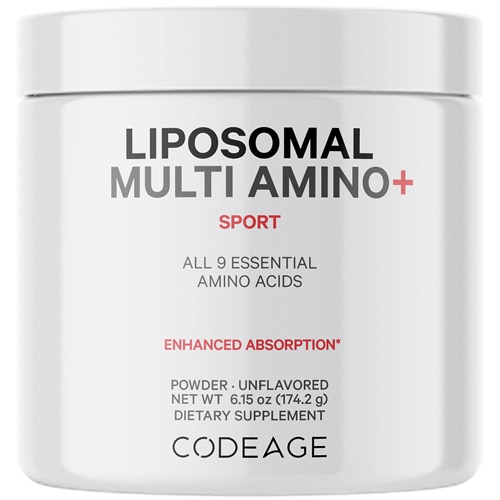 Codeage Liposomal Multi Amino+ Powder - Liposomal EAA + Branched-Chain Amino Acid Powder Supplement