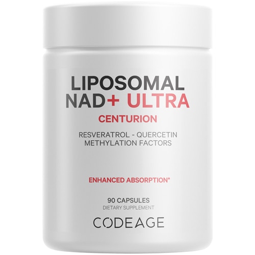 Codeage Liposomal NAD+ Ultra - Trans-Resveratrol Quercetin Betaine Riboflavin Vitamin B12