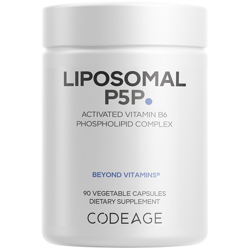 Codeage Liposomal P5P Supplement - Active Form Vitamin B6 Pyridoxal-5-Phosphate - Non-GMO