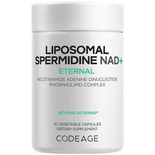 Codeage Liposomal Spermidine NAD+ 500 mg Nicotinamide Adenine Dinucleotide Vitamin C