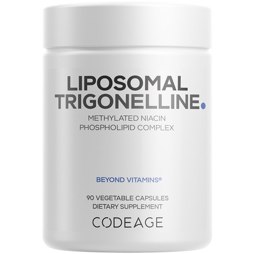Codeage Liposomal Trigonelline 250 mg Per Serving Plant-Based Alkaloid Supplement Non-GMO