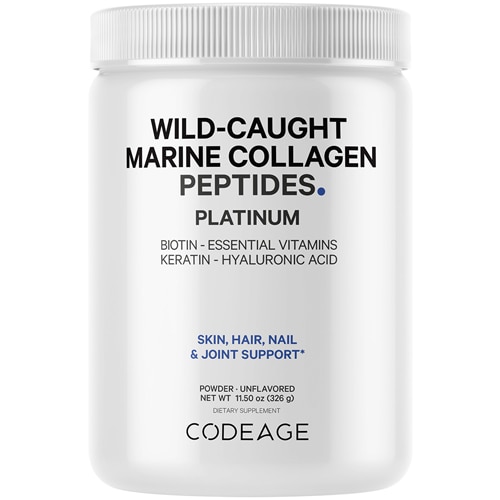 Codeage Marine Collagen Protein Powder Platinum-Fish Collagen Peptides + Vitamins-Biotin