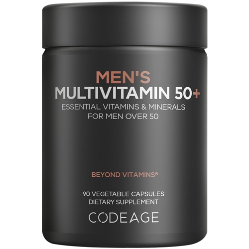 Codeage Men's Multivitamin 50+ - Essential Vitamins Minerals for Men Over 50 - Probiotic Blend