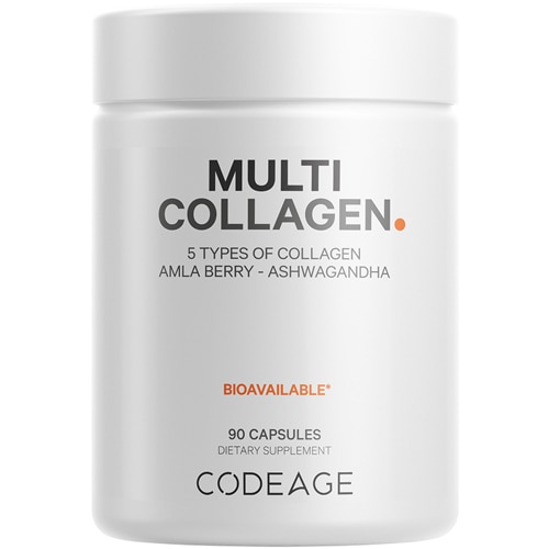 Codeage Multi Collagen Peptides Supplement - Hydrolyzed Collagen Protein with Vitamin C