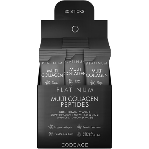 Codeage Multi Collagen and Biotin 10000 mcg + Vitamin C B6 & D3 Powder Supplement