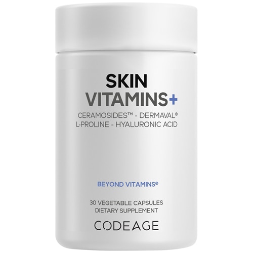 Codeage Skin Vitamins+ - Ceramosides - Dermaval - HA - Coffeeberry - Vitamin C - L-Proline - Okra