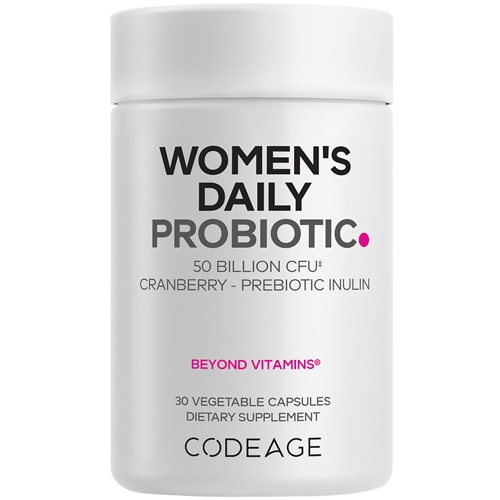 Codeage Womens Daily Probiotic 50B CFU-Cranberry-Organic Chicory Root-Inulin-Prebiotics