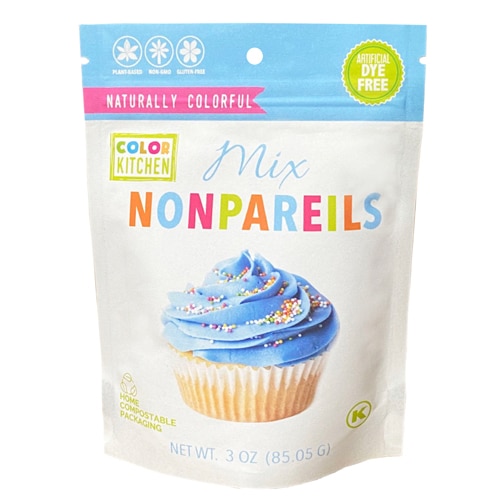 Color Kitchen Foods Artificial Dye Free Nonpareils Sprinkles