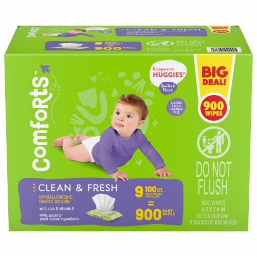 Comforts Baby Wipes Clean & Fresh