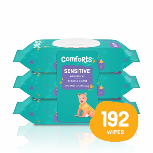 Comforts Sensitive Baby Wipes Soft Packs