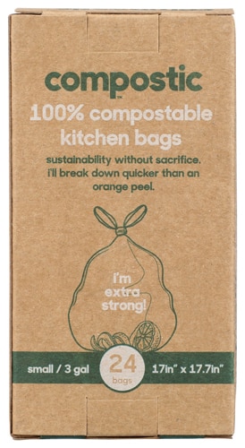 Compostic Trash Bags Compostable Extra Strong 3 Gallon