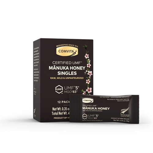 Comvita Raw Manuka Honey On-The-Go Single-Serving Certified UMF 5+ MGO 83+