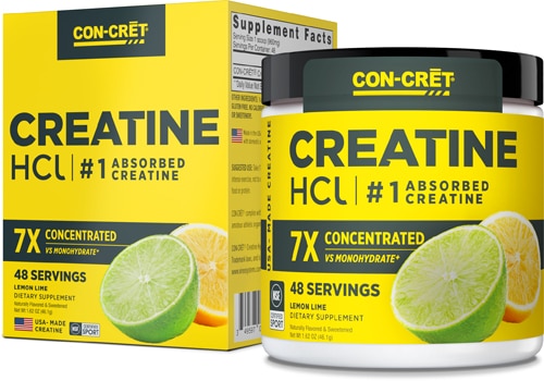 Con-Cret Creatine HCl Powder - NSF Certified for Sport Lemon Lime