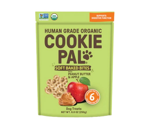 Cookie Pal Organic Dog Treats Soft Baked Bites Peanut Butter & Apple