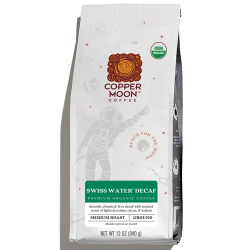Copper Moon Organic Ground Coffee Medium Roast Swiss Water Decaf Blend