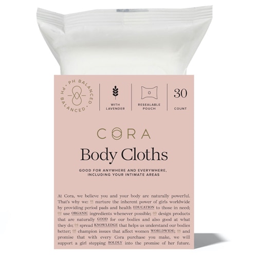 Cora Bamboo Cleansing Body Cloths - Lavender