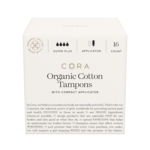 Cora Organic Cotton Tampons Super Plus