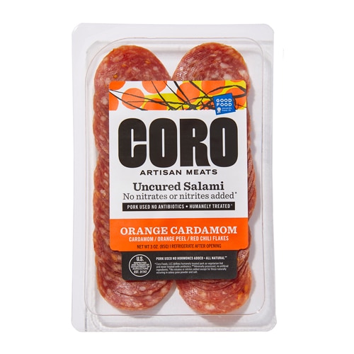 Coro Artisan Meats Uncured Salami No Nitrates Orange Cardamom