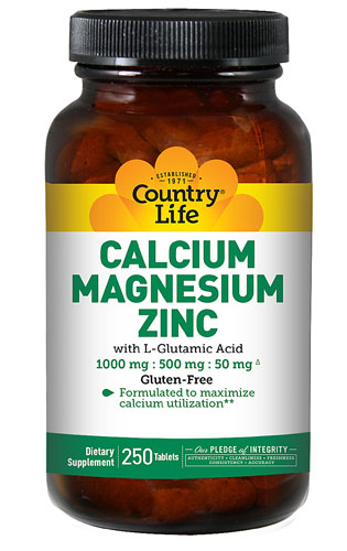 Country Life Calcium Magnesium Zinc with L-Glutamic Acid