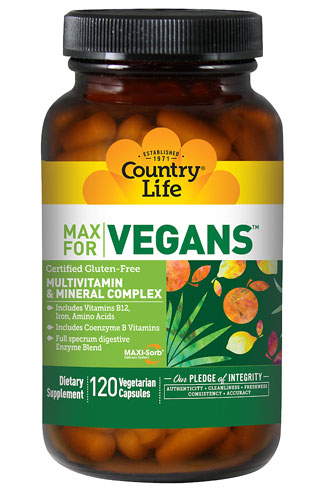 Country Life Max for Vegans Multivitamin & Mineral Complex