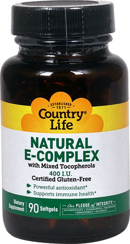 Country Life Natural E-Complex with Mixed Tocopherols